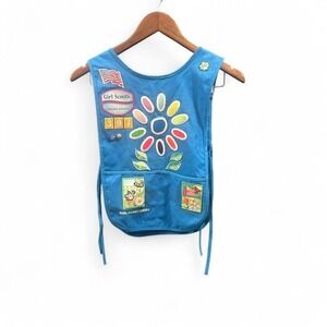 Highly decorated Girl‎ Scout vest blue Osfm (xs1)